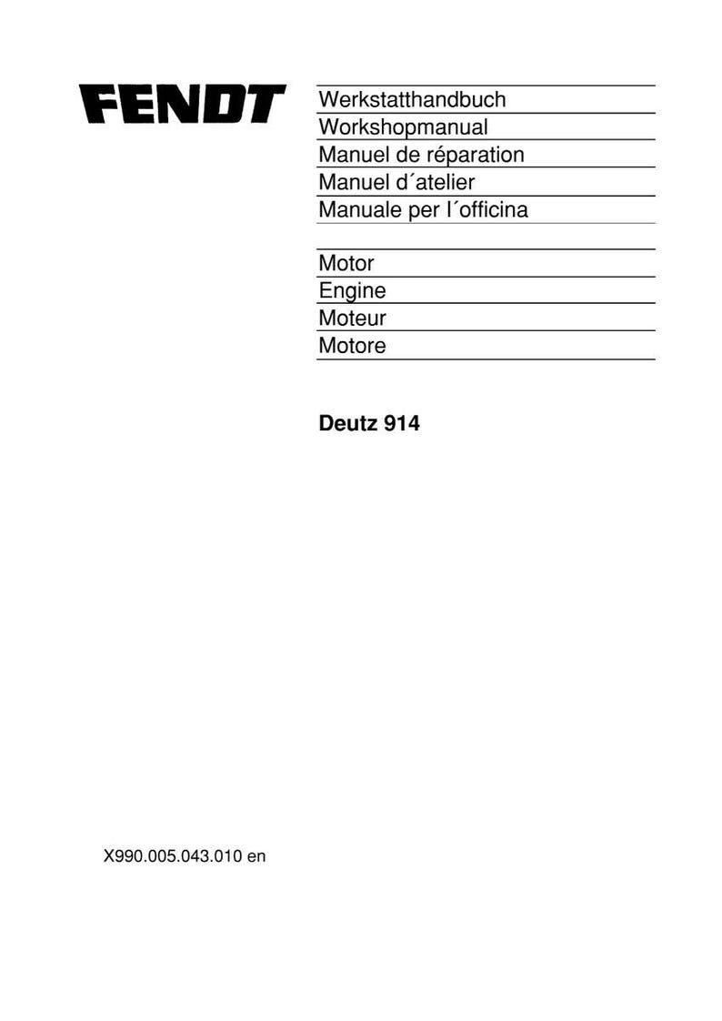 Puede incluir: Una p&aacute;gina blanca con el logotipo FENDT en negro y texto en varios idiomas, incluyendo "Manual de reparaci&oacute;n" y "Motor". Tambi&eacute;n se ve el texto "Deutz 914". La parte inferior de la p&aacute;gina tiene el texto "X990.005.043.010 en."