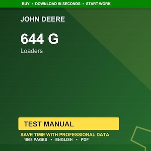 John Deere 644 G lastare testmanual PDF | Direkt nedladdning bild 1