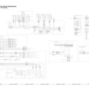 Pu&ograve; includere: Un diagramma dettagliato del circuito elettrico, in bianco e nero, con numerosi componenti e cablaggi interconnessi. Il diagramma include il testo "ELECTRICAL CIRCUIT DIAGRAM (4/4) Serial No. 1101 and up."