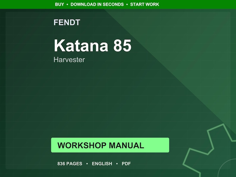 Instrukcja obsługi kombajnu Fendt Katana 85 w formacie PDF | Naprawa serwisowa | Pobierz natychmiast zdjęcie 1