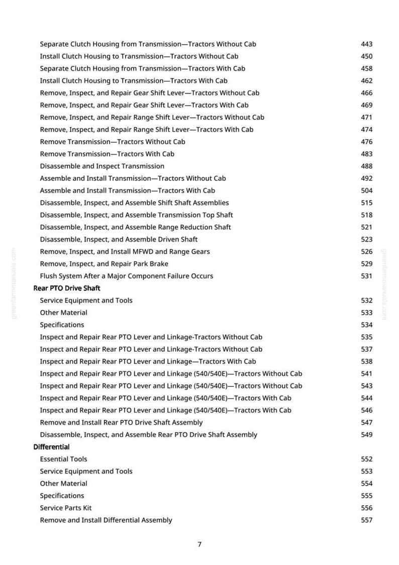 Manual de diagnóstico de tractores John Deere 5320N, 5420N, 5520N en formato PDF / Descarga instantánea imagen 7