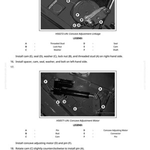 Peut inclure: Diagrammes techniques en noir et blanc de composants m&eacute;caniques, dont une tringlerie et un moteur de r&eacute;glage concave. Les sch&eacute;mas comprennent des &eacute;tiquettes et des instructions d'installation et d'assemblage. Le texte comprend des num&eacute;ros de pi&egrave;ces et une l&eacute;gende.