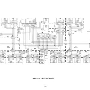 Puede incluir: Un diagrama esquem&aacute;tico el&eacute;ctrico detallado en blanco y negro, con numerosos componentes y l&iacute;neas interconectadas. El diagrama incluye etiquetas de texto y est&aacute; etiquetado como "A96831-UN: Electrical Schematic".
