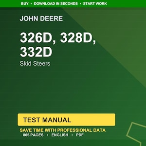 John Deere 326D, 328D, 332D minilastare testmanual i PDF-format | Direkt nedladdning bild 1