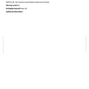 K&ouml;nnte beinhalten: Eine wei&szlig;e Seite mit schwarzem Text, der technische Informationen detailliert. Der Text enth&auml;lt "MHC 522664.07 - Oper Ctrl D1 Cmd Byte 3 Bit Pair 3-4", Schaltzust&auml;nde, Warnstufen und Anzeigeintervalle. Die Zahl 721 befindet sich unten.