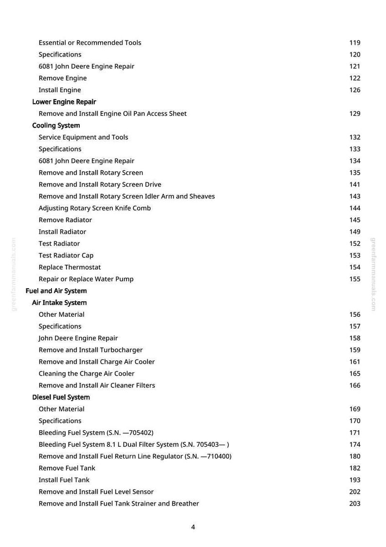 John Deere 9660 Cts Självgående Skördetröska Teknisk Manual Service PDF Verkstad Nedladdning bild 6