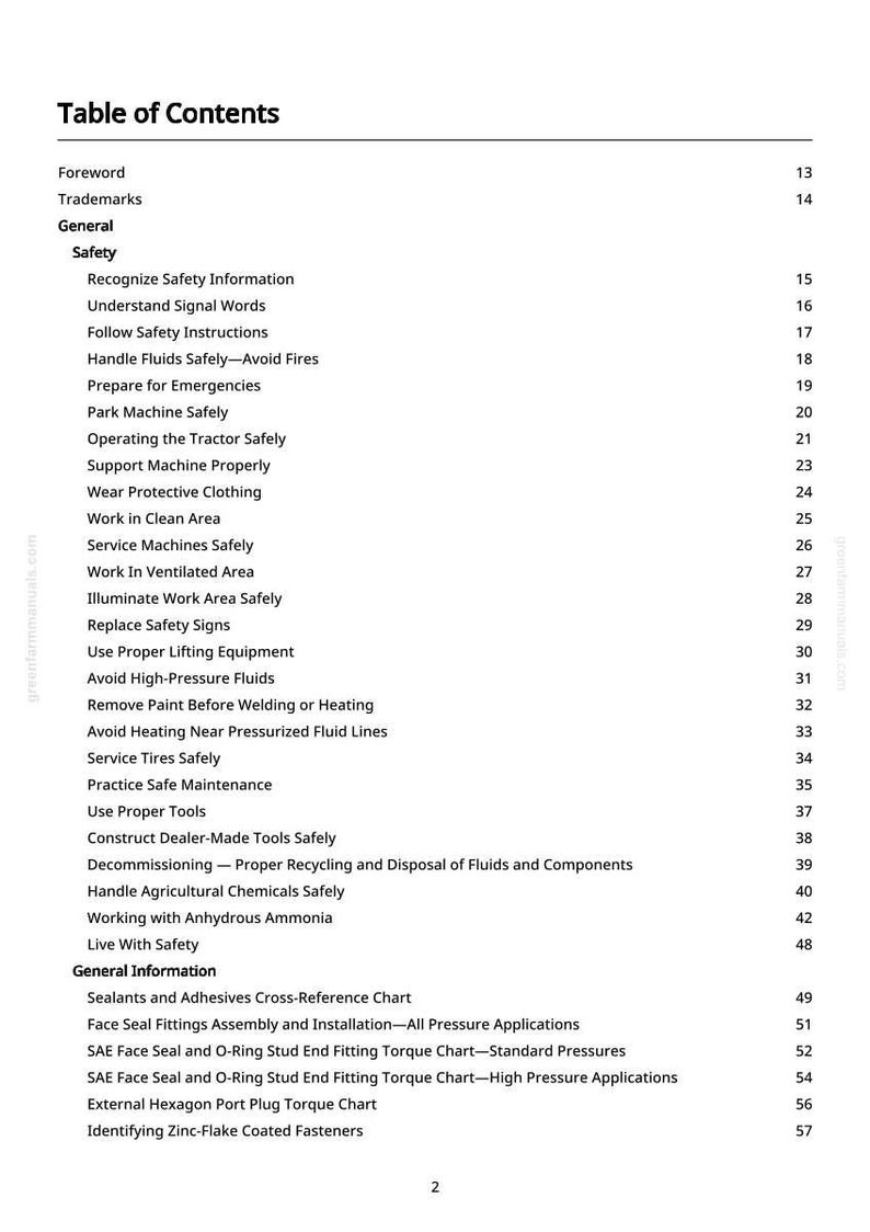 Teknisk manual för John Deere 2430C näringsspridare PDF | Direkt nedladdning bild 3
