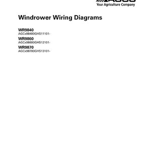 Massey ferguson Wr9840 wr9860 wr9870 windrower Tractor Wiring diagrams PDF | Instant Download image 2