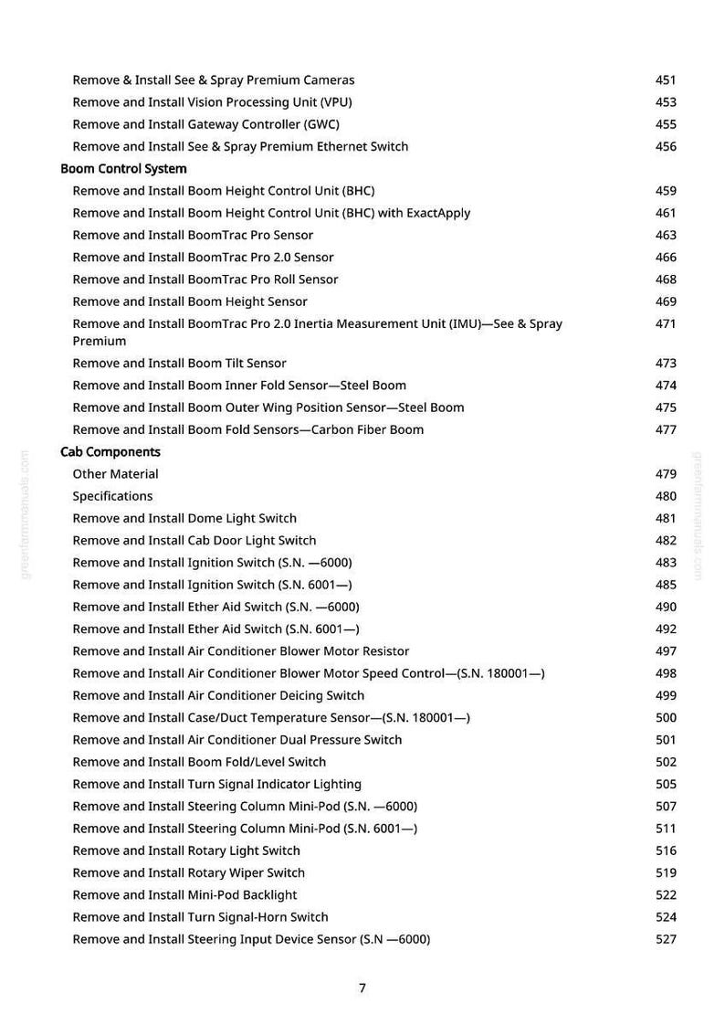 May include: A detailed list of installation and removal instructions for various components, including sensors, switches, and control units. The text is in black font on a white background, with a numbered list format. The page number is visible at the bottom.