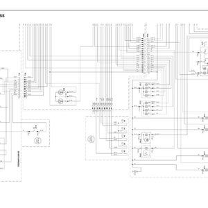 May include: A black and white electrical schematic diagram of a transmission harness. The diagram features lines, symbols, and text. The text includes "OTHERS", "TRANSMISSION HARNESS", and "ELECTRICAL SCHEMATIC".
