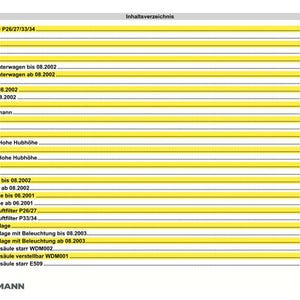 Puede incluir: Un detallado &iacute;ndice de Weidemann 1240, con filas resaltadas en amarillo. El documento enumera varias piezas y componentes, incluidos filtros, motores y sistemas el&eacute;ctricos. El logotipo de Weidemann est&aacute; en la parte inferior.