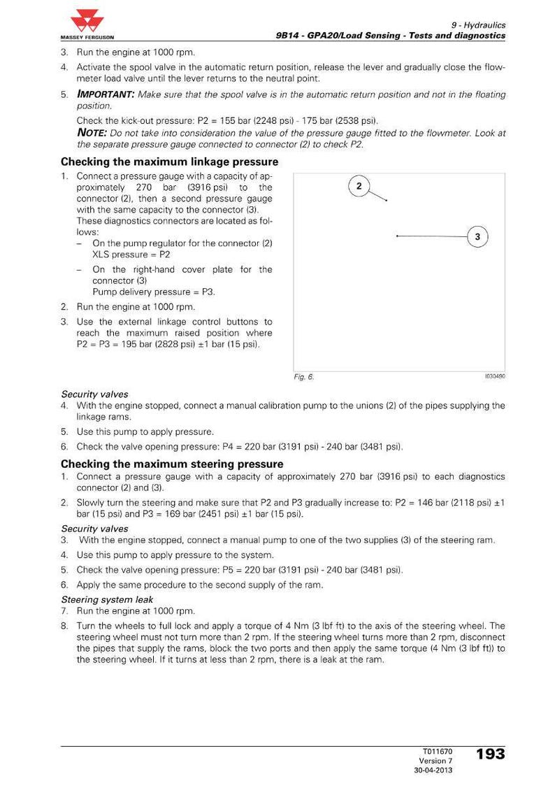 Massey ferguson 6600 Series 6612 6616 Tractor Service Manual PDF | Workshop Repair | Instant Download image 8