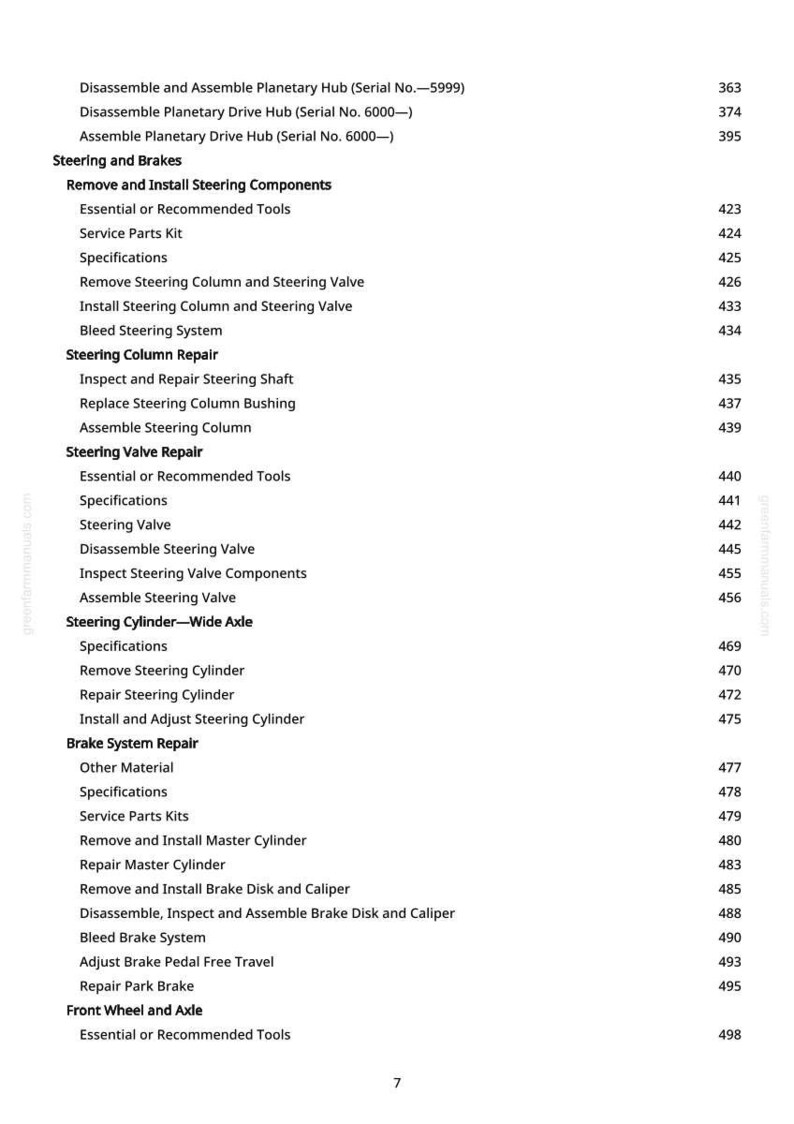 Teknisk manual för John Deere 6700 självgående spruta i PDF-format | Direkt nedladdning bild 8