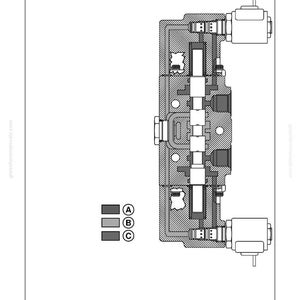 Puede incluir: Diagrama t&eacute;cnico de un tubo de descarga en posici&oacute;n neutra, con etiquetas y secciones transversales. La imagen incluye el texto "Unloading Tube Swinging (Neutral)" y un c&oacute;digo de producto.