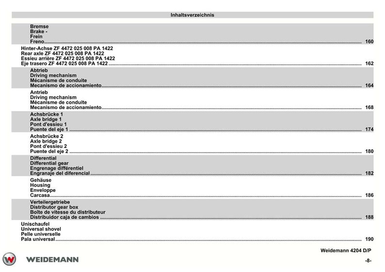 Weidemann 4204 D Wheel loader Parts Manual PDF | Illustrated Catalog | Instant Download image 8