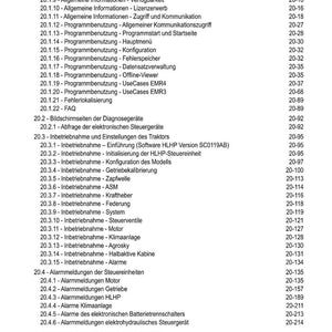 May include: A document page with a table of contents, featuring a list of topics and page numbers. The text includes terms like "Inbetriebnahme", "Motor", and "Alarme". The document is likely a technical manual or guide.