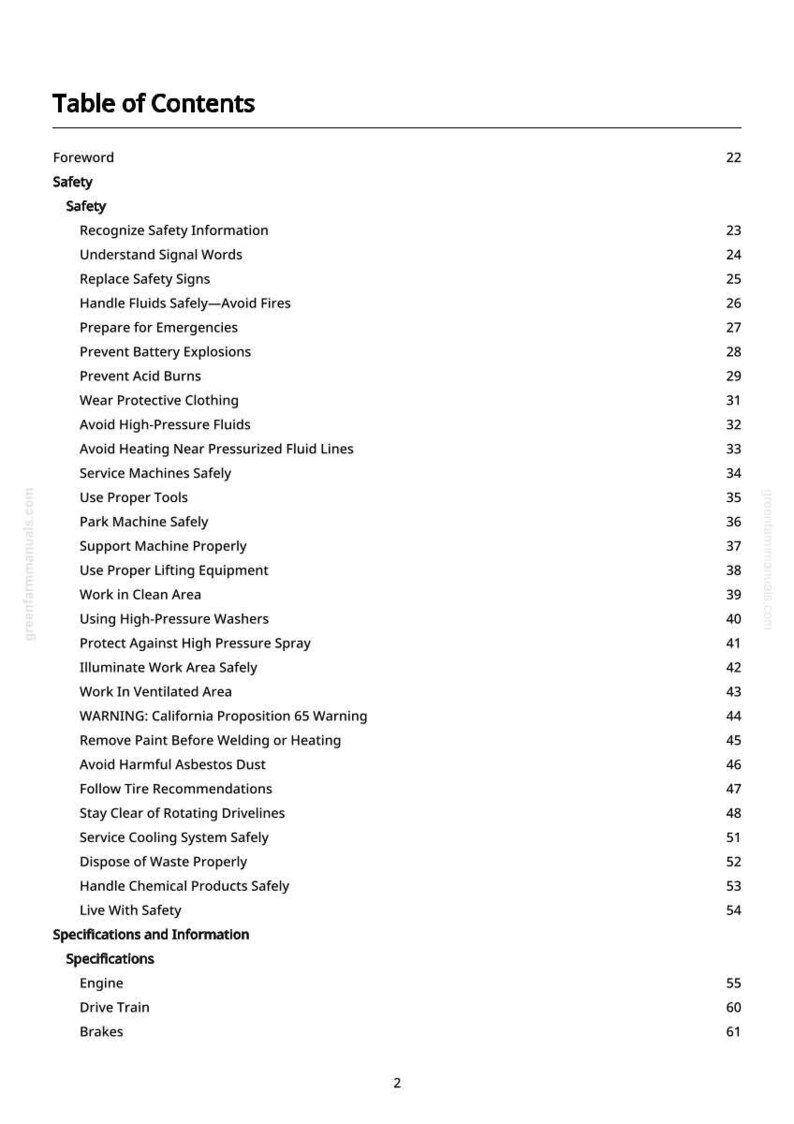 Teknisk manual för John Deere 1400, 1420, 1435, 1445, 1545, 1565 serie II frontklippare, PDF | Direkt nedladdning bild 4