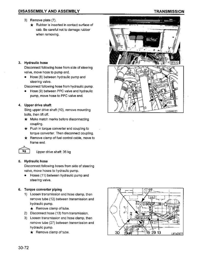 Komatsu WA600-1 Hjullastare Servicemanual Reparation Verkstad PDF Ladda ner bild 8