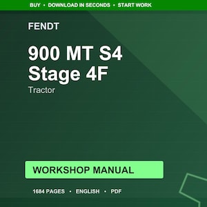 Werkplaatshandleiding Fendt 900 Mt s4 stage 4f tractor pdf | Servicereparatie | Direct downloaden afbeelding 1