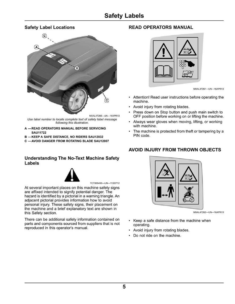 John Deere Mowit 500F Serie II Robotgräsklippare Bruksanvisning PDF | Ägarhandbok | Direkt nedladdning bild 4