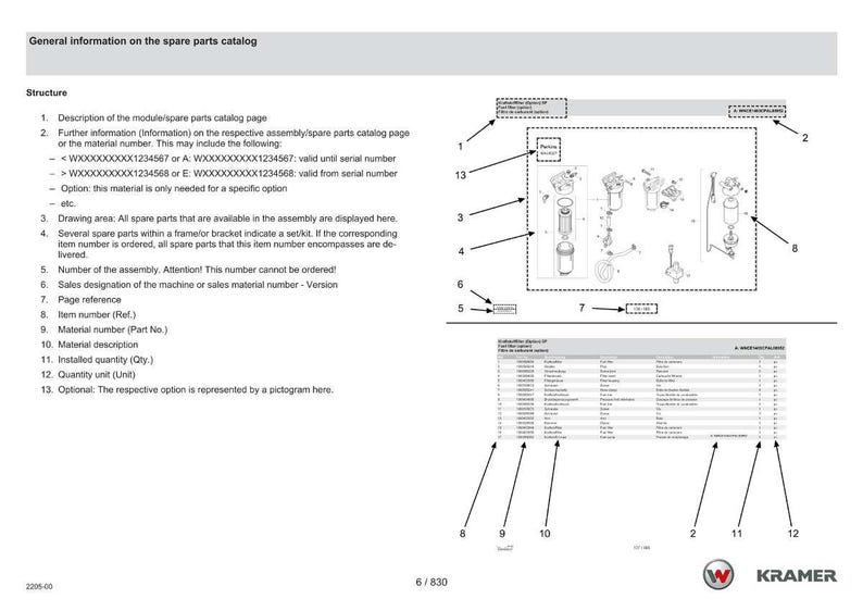 Op de afbeelding: Gedetailleerde tekening van reserveonderdelen voor een machine, met genummerde componenten en een onderdelenlijst. De afbeelding bevat tekst in het Nederlands, met labels en beschrijvingen voor elk onderdeel, en een bedrijfslogo.