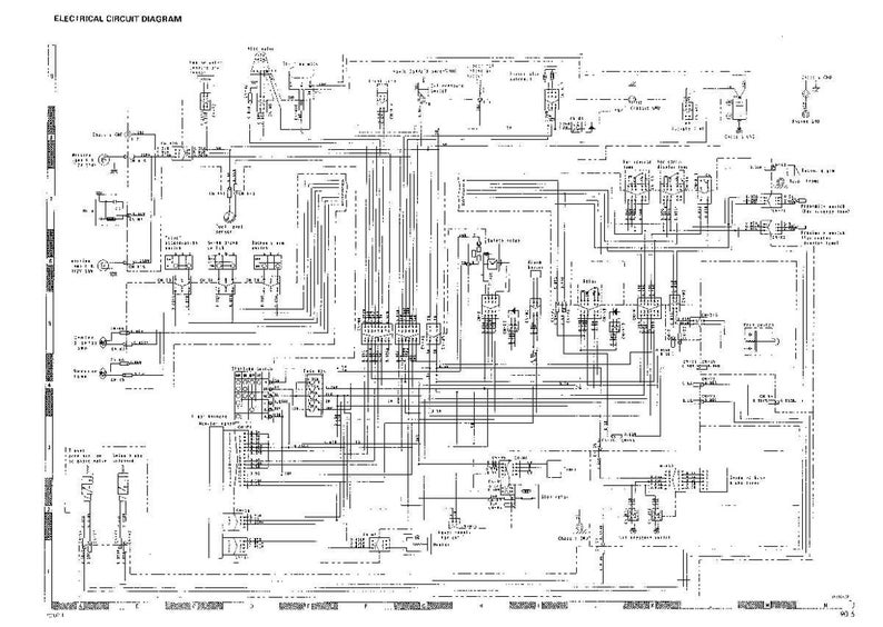 May include: A detailed electrical circuit diagram with numerous lines, symbols, and components, rendered in black and white. The text "ELECTRICAL CIRCUIT DIAGRAM" is at the top. The diagram appears to be for an automotive or industrial application.