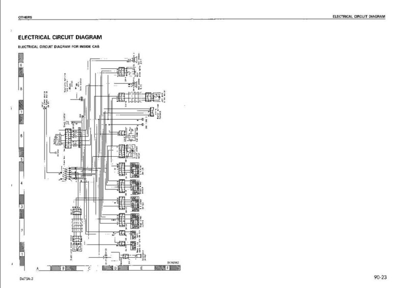 Puede incluir: Un diagrama de circuito el&eacute;ctrico detallado para el interior de una cabina, con el texto "ELECTRICAL CIRCUIT DIAGRAM". El diagrama es complejo, con numerosas l&iacute;neas, cajas y s&iacute;mbolos, todo en blanco y negro.