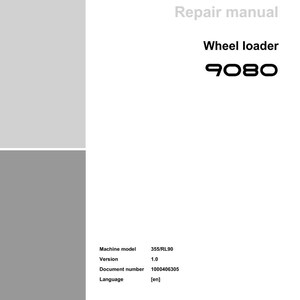 Weidemann 9080 Wheel loader Repair Manual PDF | Service Workshop | Instant Download image 2