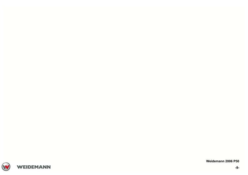May include: White background with the Weidemann logo in the lower left corner. The text "Weidemann 2006 P50" is in the lower right corner, along with the number "-9-". The Weidemann logo is a red circle with a white "W" inside.