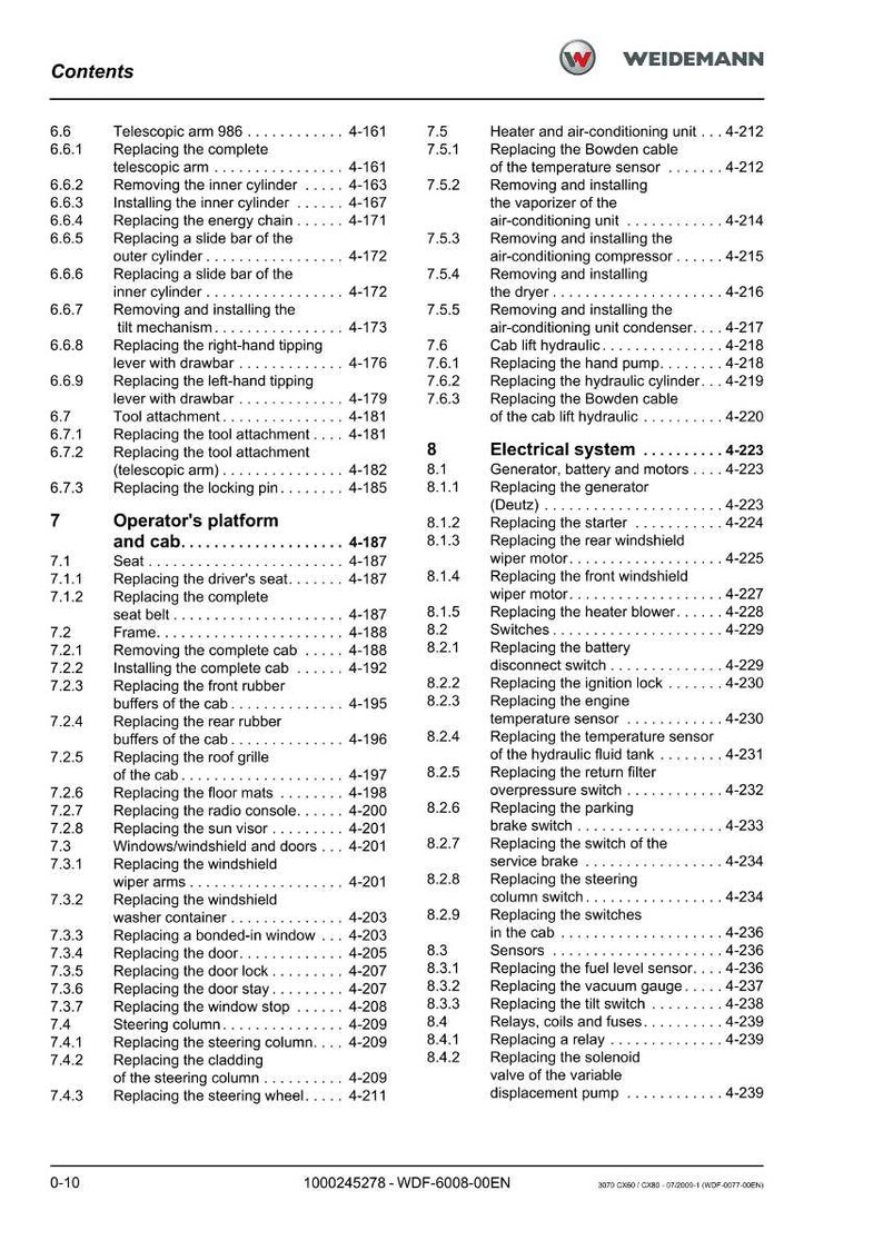 Weidemann 3070 Cx60 cx80 Wheel loader Repair Manual PDF | Service Workshop | Instant Download image 10