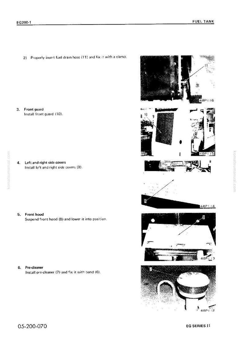 Komatsu EG-serie II motor servicehandbok reparation verkstad PDF bild 8