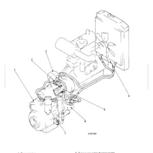 May include: An engineering diagram of a torque converter and transmission piping system. The diagram is labeled with various components, including the transmission, regulator valve, oil cooler, and charging pump. The image is in black and white.
