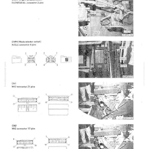 Pode incluir: Diagrama de conectores e componentes el&eacute;tricos, incluindo CNE9, CNP4, CN1 e CN2. A imagem inclui vistas de perto dos conectores e suas configura&ccedil;&otilde;es de pinos, juntamente com etiquetas e descri&ccedil;&otilde;es de texto. O diagrama &eacute; de komatsomanual.com.