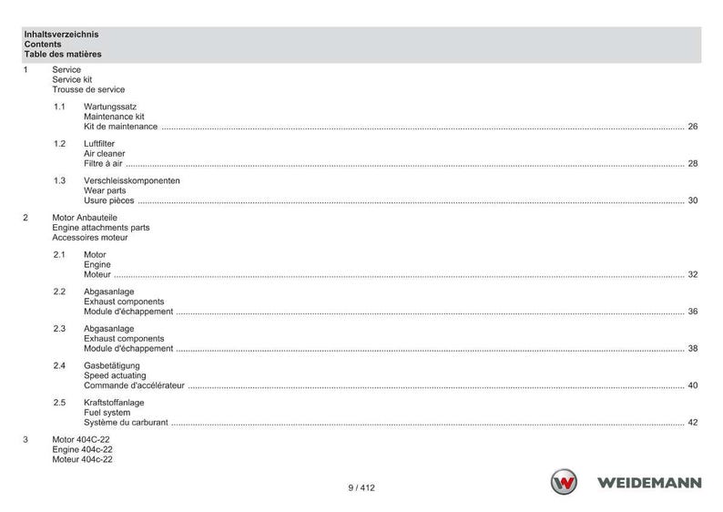 Weidemann 2070Cx50 t Teleskoplastare Reservdelsmanual PDF | Illustrerad katalog | Direktnedladdning bild 9