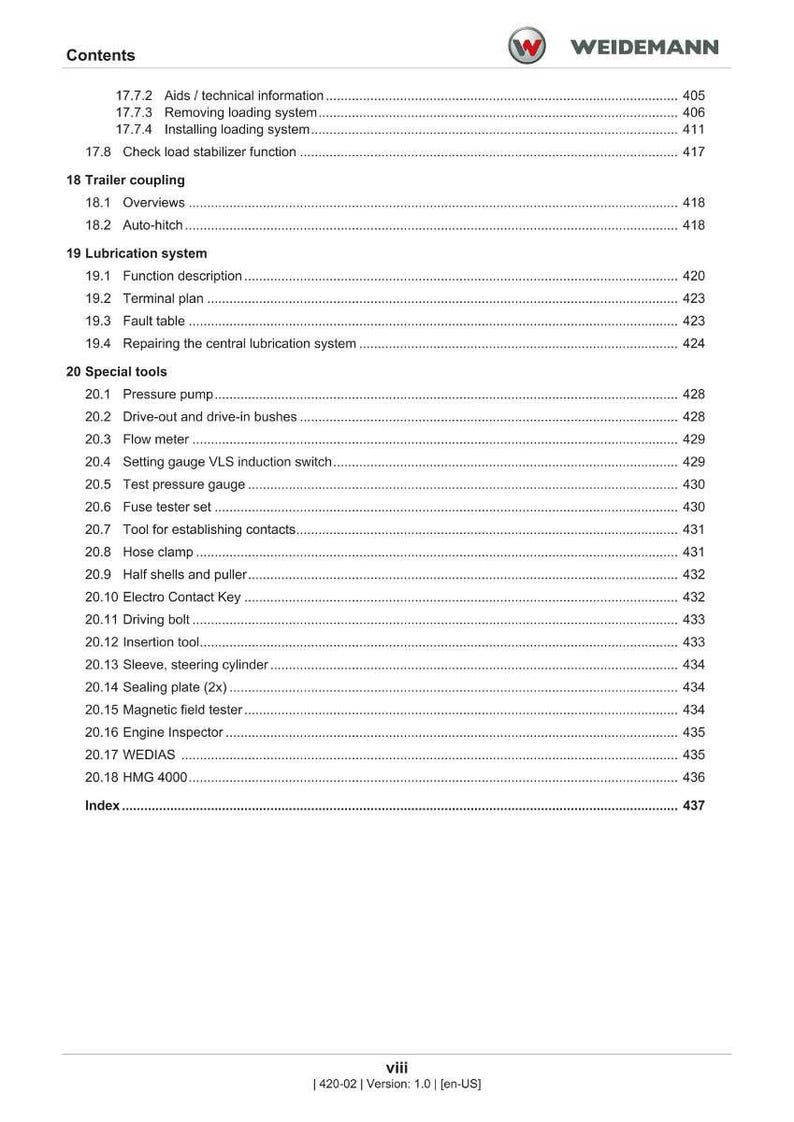 Weidemann T9535 Teleskoplader Service Handbuch PDF | Werkstattreparatur | Sofort Download Bild 8