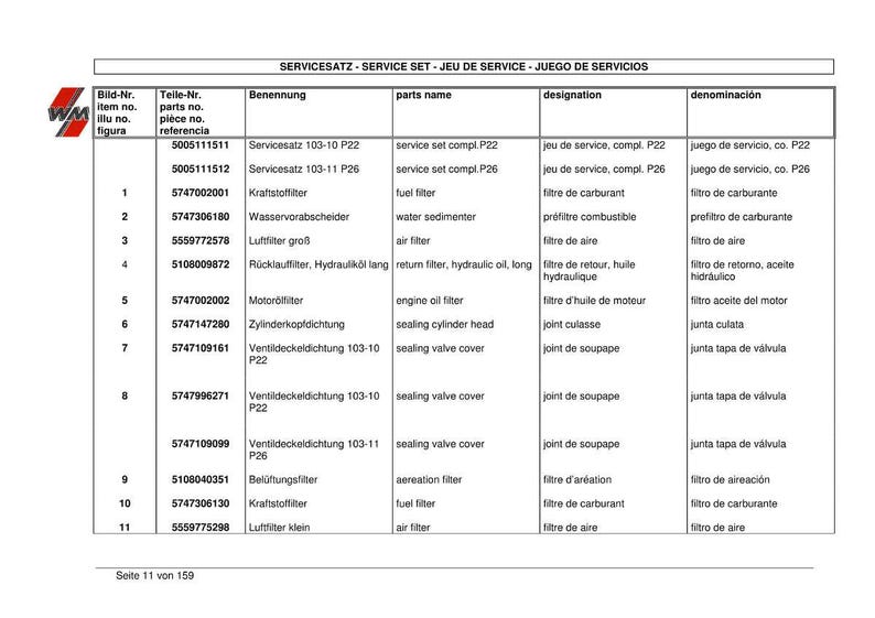 Weidemann 1115 P22 p26 Hoftrac onderdelenhandleiding pdf | Geïllustreerde catalogus | Direct downloaden afbeelding 10