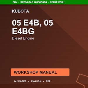 Kubota 05 E4b e4bg Diesel engine Workshop Manual PDF | Service Repair | Instant Download image 1