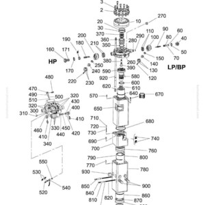 May include: Detailed parts list diagram for a Komatsu JPB7500V machine. The diagram is a technical illustration with numbered components, including bolts, cylinders, and various mechanical parts. The image features the Komatsu logo and part numbers.