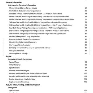 Puede incluir: Una p&aacute;gina de un manual con fondo blanco, que muestra un &iacute;ndice. El texto incluye secciones sobre componentes del motor y sistemas de combustible. El n&uacute;mero de p&aacute;gina es 3.