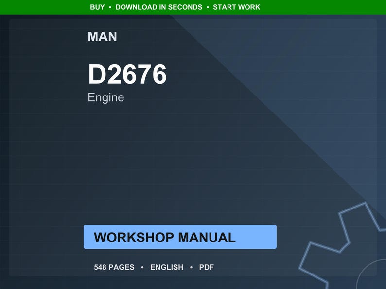 Man D2676 Engine Workshop Manual PDF | Service Repair | Instant Download image 1