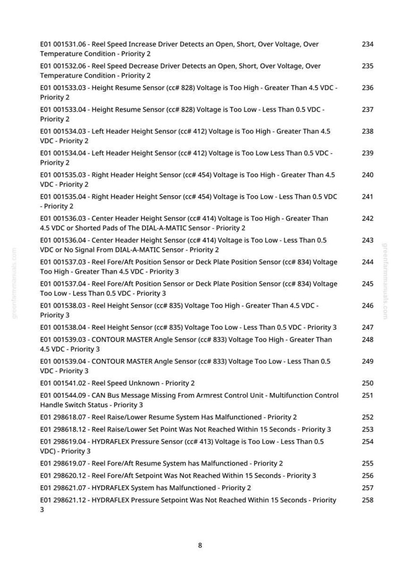 John Deere 9650 Cts skördetröska Diagnostikmanual PDF | Direktnedladdning bild 9