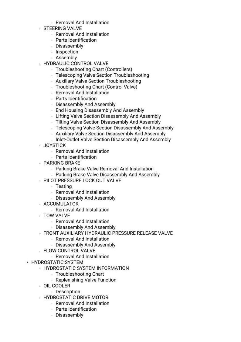 Manuale di servizio PDF per sollevatore telescopico Massey Ferguson MF8925 MF 8926 Tier3 Xtra / Riparazione in officina / Download immediato immagine 5