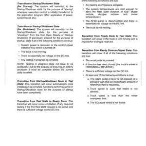 Puede incluir: Documento t&eacute;cnico con texto que describe las transiciones entre estados en un sistema de propulsi&oacute;n el&eacute;ctrica. El documento incluye diagramas y explicaciones detalladas de varias condiciones operativas.