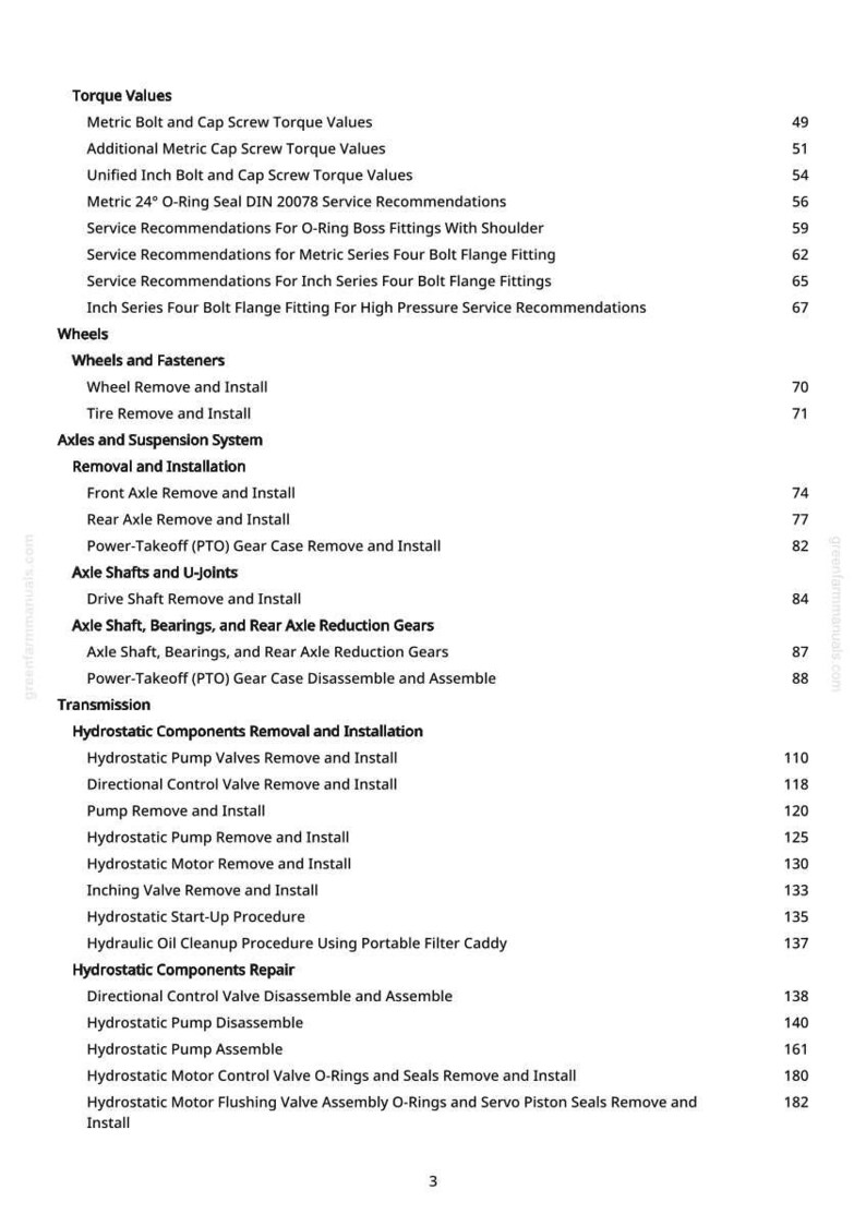 Pu&ograve; includere: Una pagina bianca con un sommario dettagliato per un manuale. I titoli includono "Valori di coppia", "Ruote", "Assali e sistema di sospensione" e "Trasmissione". I numeri di pagina sono elencati a destra.
