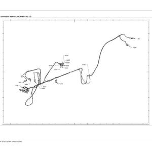 May include: Diagram of a trailer connector harness, ACW005138 1/2, with various labeled components. The black and white illustration shows the wiring layout, with lines and connectors. The diagram includes text and reference numbers.