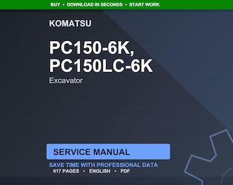 Komatsu Pc150-6K, Pc150lc-6K graafmachine onderhoudshandleiding pdf | Werkplaatsreparatie | Direct downloaden