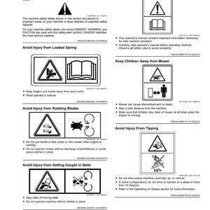 John Deere Z335e, Z335m, Z345m, Z345r, Z355e, Z355r, Z375r Mower Operator Manual PDF | Owners Guide | Instant Download image 9