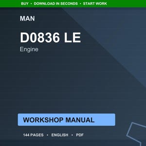 Man D0836 le Engine Workshop Manual PDF | Service Repair | Instant Download image 1