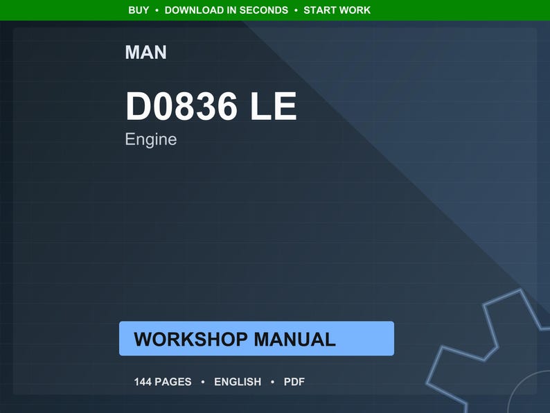 Man D0836 le Engine Workshop Manual PDF | Service Repair | Instant Download image 1
