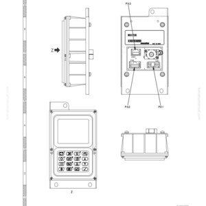 Pu&ograve; includere: Diagramma tecnico di componenti elettrici, tra cui un monitor, un pannello di controllo e posizioni dei connettori. Il testo include "Risoluzione dei problemi" e "Schema elettrico".